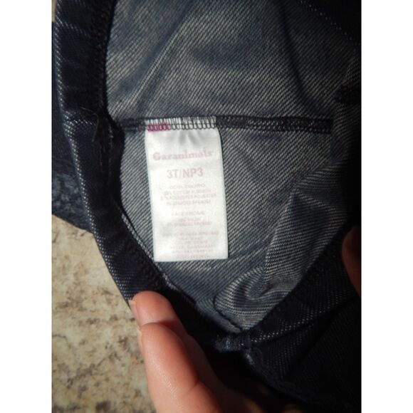 2pc toddler girls 3T leggings bundle pink & gray chevron and blue with side lace - Picture 9 of 11